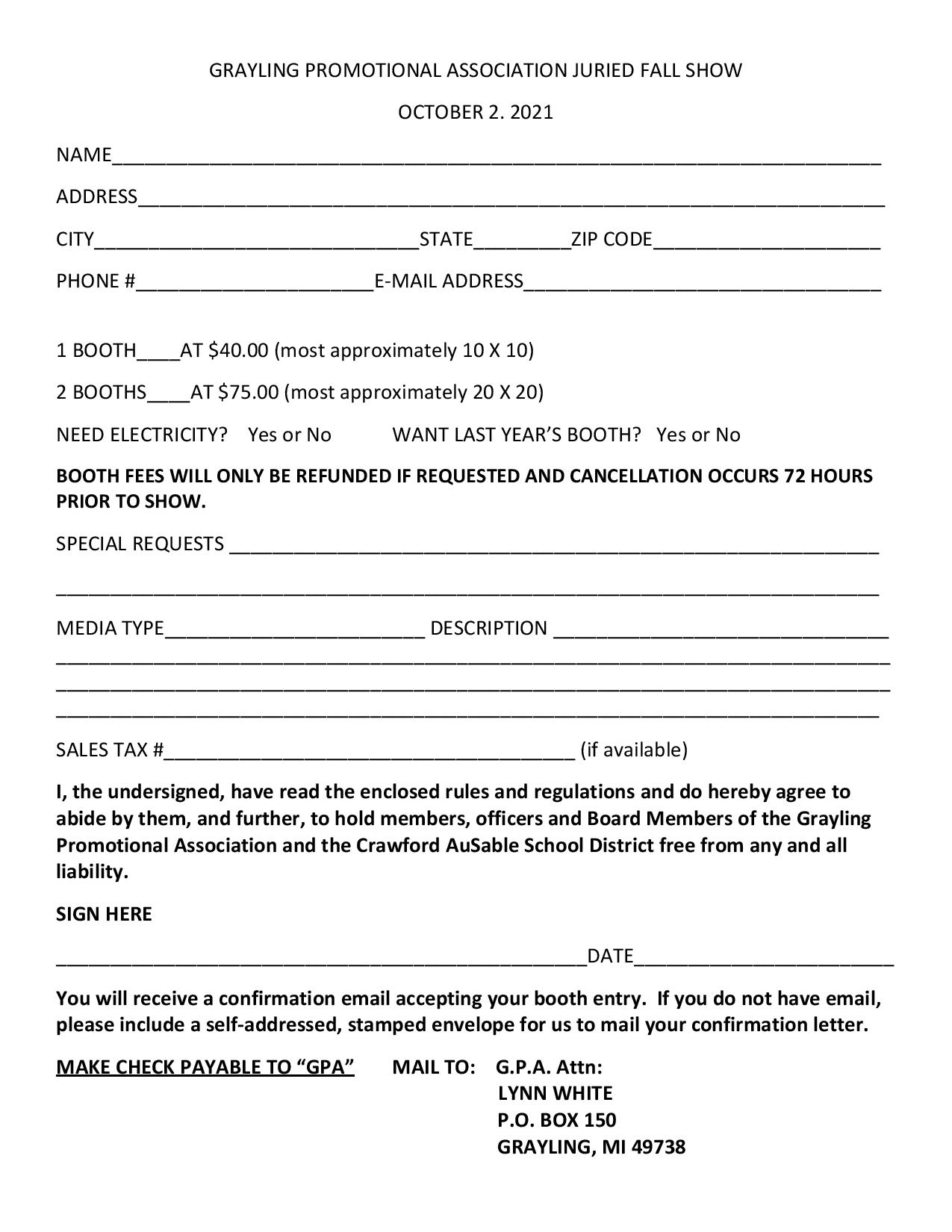 Arts & Crafts Show | Grayling Promotional Association